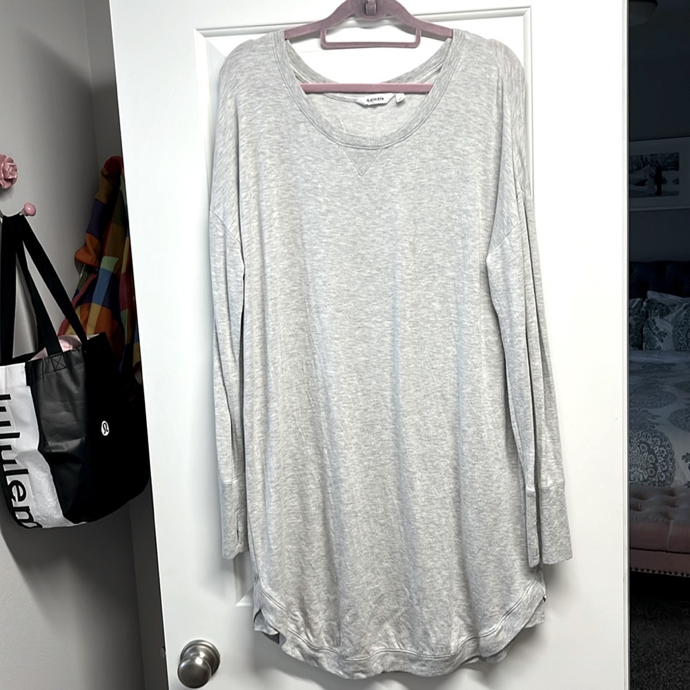 Athleta XL Long Grey Sweater Dress